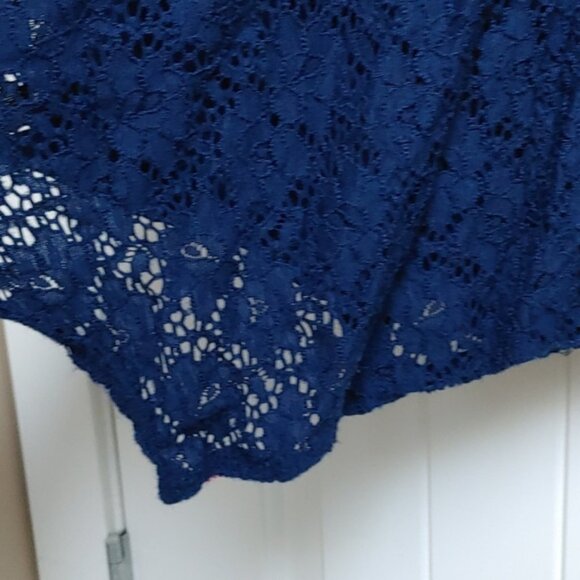 3/$25 GEORGE dark blue embroidery pattern youth girl size 16 skirt - Picture 3 of 7